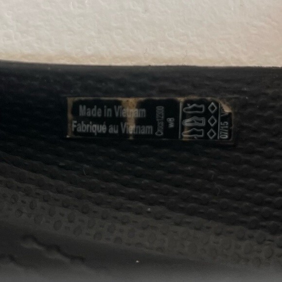 Crocs Patent Cap Toe Ballet Flat Black Comfort Slip On Casual Shoe Women Size 8 - Picture 13 of 14